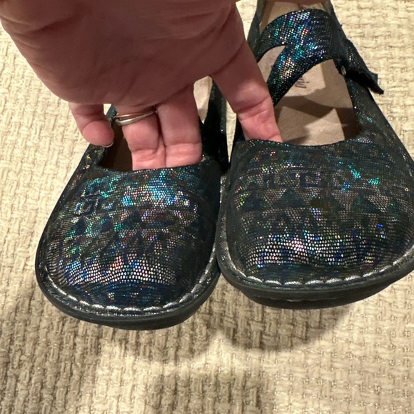 ALEGRÍA By PG LITE MULTICOLOR IRIDESCENT SHIMMER  CLOG CONFORM SHOES LEATHER 40 - Picture 3 of 13